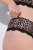 Ulla Popken 853106 Strings mit Animal-Print Schwarz - Slips - 
