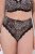 Ulla Popken 853106 Strings mit Animal-Print Schwarz - Slips - 