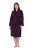 Ulla Popken 853168 Frottee-Bademantel mit Animal-Print Pflaume - Morgenmäntel & Bademäntel - 