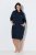 Ulla Popken 853353 Homewear-Kleid mit Kapuze Dunkelblau - Pyjama/Loungewear - 
