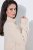 Ulla Popken 853504 Langärmliges Strickkleid mit Rollkragen Wollweiß - Strickkleider - 