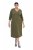 Ulla Popken 853510 Midikleid mit Taschen Khaki - Midikleider - Midikleider für Damen in großen Größen
