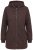 Ulla Popken 853577 Strickfleece-Jacke mit Kapuze und Schriftzug Mahagonibraun - Fleecekleidung - 