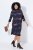 Ulla Popken 853590 Gemustertes Jerseykleid mit 3/4-Ärmeln Dunkelblau - Kleider - Kleider für alle Größen