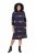 Ulla Popken 853590 Gemustertes Jerseykleid mit 3/4-Ärmeln Dunkelblau - Kleider - Kleider für alle Größen