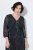 Ulla Popken 853620 Midikleid mit Animal-Print und 3/4-Ärmeln Schwarz - Midikleider - Midikleider für Damen in großen Größen