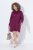 Ulla Popken 853652 Langärmliges Sweatkleid mit Kapuze Beerenrot - Kleider - Kleider für alle Größen