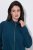 Ulla Popken 853668 Fleecejacke mit Stehkragen Petrol - Fleecekleidung - 