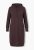 Ulla Popken 853669 Langärmliges Strickkleid mit Kapuze Mahagonibraun - Strickkleider - 