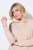Ulla Popken 853669 Langärmliges Strickkleid mit Kapuze Beige - Midikleider - Midikleider für Damen in großen Größen