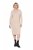 Ulla Popken 853669 Langärmliges Strickkleid mit Kapuze Beige - Midikleider - Midikleider für Damen in großen Größen