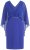 Ulla Popken 853675 Chiffonkleid mit 3/4-Ärmeln Blau - Abendkleider - Abendkleider in großen Größen