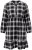 Ulla Popken 853728 Kariertes Kleid mit Volants Schwarz - Kleider - Kleider für alle Größen