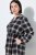 Ulla Popken 853728 Kariertes Kleid mit Volants Schwarz - Kleider - Kleider für alle Größen