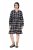 Ulla Popken 853728 Kariertes Kleid mit Volants Schwarz - Kleider - Kleider für alle Größen