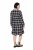 Ulla Popken 853728 Kariertes Kleid mit Volants Schwarz - Kleider - Kleider für alle Größen