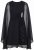 Ulla Popken 853774 Kleid mit Volants Schwarz - Abendkleider - Abendkleider in großen Größen