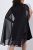 Ulla Popken 853774 Kleid mit Volants Schwarz - Abendkleider - Abendkleider in großen Größen