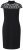 Ulla Popken 853808 Kurzärmliges Kleid mit Rollkragen Schwarz - Kleider - Kleider für alle Größen