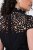 Ulla Popken 853808 Kurzärmliges Kleid mit Rollkragen Schwarz - Kleider - Kleider für alle Größen