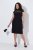 Ulla Popken 853808 Kurzärmliges Kleid mit Rollkragen Schwarz - Kleider - Kleider für alle Größen