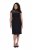 Ulla Popken 853808 Kurzärmliges Kleid mit Rollkragen Schwarz - Kleider - Kleider für alle Größen