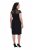 Ulla Popken 853808 Kurzärmliges Kleid mit Rollkragen Schwarz - Kleider - Kleider für alle Größen