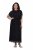 Ulla Popken 854031 Kurzärmliges Chiffonkleid Schwarz - Abendkleider - Abendkleider in großen Größen