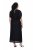 Ulla Popken 854031 Kurzärmliges Chiffonkleid Schwarz - Abendkleider - Abendkleider in großen Größen