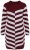 Ulla Popken 854095 Gestreiftes Strickkleid Weinrot - Kleider - Kleider für alle Größen