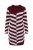 Ulla Popken 854095 Gestreiftes Strickkleid Weinrot - Kleider - Kleider für alle Größen
