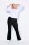 Ulla Popken 854910 Warme Stretchhose mit Gummibund Schwarz - Stoffhosen - Weite Stoffhosen für Damen in großen Größen