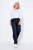 Ulla Popken 854987 Warme Stretchhose mit Komfortbund Dunkelblau - Stoffhosen - Weite Stoffhosen für Damen in großen Größen