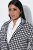 Ulla Popken 855173 Karierter Strickblazer Wollweiß - Blazer - Blazer in großen Größen für Damen