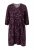 Ulla Popken 855270 Gemustertes Jerseykleid mit V-Ausschnitt Schwarz - Jerseykleider - 