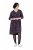 Ulla Popken 855270 Gemustertes Jerseykleid mit V-Ausschnitt Anthrazit - Jerseykleider - 