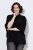 Ulla Popken 855277 Strickponcho mit Zipfelsaum und U-Boot-Ausschnitt Schwarz - Ponchos & Capes - 