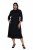Ulla Popken 855373 Gemustertes Jerseykleid Schwarz - Jerseykleider - 