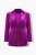 Ulla Popken 855499 Samtblazer mit Strasssteinen Magenta - Blazer - Blazer in großen Größen für Damen