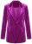 Ulla Popken 855499 Samtblazer mit Strasssteinen Magenta - Blazer - Blazer in großen Größen für Damen