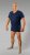 20 Nodi 9001 Short Sleeve V-Neck in Stretch Cotton Navy - Unterhemden -