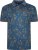 Kam Jeans 5494 Digital Floral Print Polo Blue - Polo-shirts für herren - Polo-Shirts für Herren in großen Größen