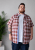 Kam Jeans 6368 Checked Short Sleeve Shirt Red - Herrenhemden - Herrenhemden in großen Größen