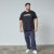 North Latitude Mountain T-Shirt V-Neck Schwarz - TALL T-shirts - T-Shirts Überlänge Herren