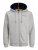 Jack & Jones JCOBERG SWEAT ZIP Hoodie Grey Melange - Herren-sweater und -hoodies - Herren-Sweater und -Hoodies in großen Größen