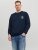 Jack & Jones JCOFILO Crew Neck Sweater with Back Print Navy Blazer - Herren-sweater und -hoodies - Herren-Sweater und -Hoodies in großen Größen