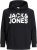 Jack & Jones CORP LOGO Large Print Hoodie Black - Herren-sweater und -hoodies - Herren-Sweater und -Hoodies in großen Größen