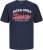 Jack & Jones LOGO O-Neck T-Shirt Dark Blue - Herren-T-shirts - Herren-T-Shirts in großen Größen