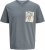 Jack & Jones Split Pocket Print T-Shirt Grey - Herren-T-shirts - Herren-T-Shirts in großen Größen