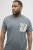 Jack & Jones Split Pocket Print T-Shirt Grey - Herren-T-shirts - Herren-T-Shirts in großen Größen